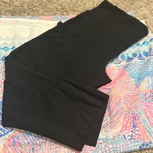 Lululemon Athletica Black Fast and Free High Rise crop 19’